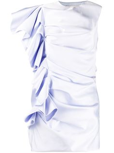 Alexandre Vauthier атласное платье мини с оборками