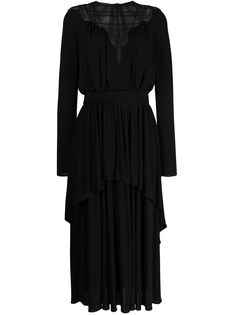 Alberta Ferretti сетчатое платье макси
