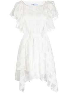 Blumarine полупрозрачное платье с узором