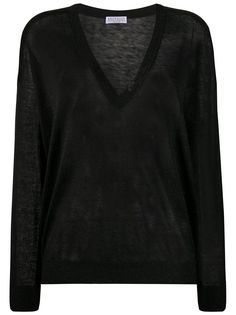 Brunello Cucinelli прозрачный джемпер тонкой вязки с эффектом металлик
