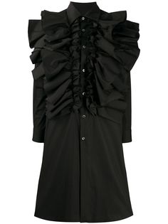 Comme Des Garçons платье-рубашка с оборками