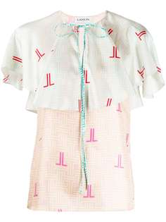 LANVIN блузка с графичным логотипом