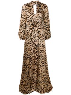 Temperley London вечернее платье Piera с леопардовым принтом