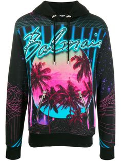 Balmain худи с принтом