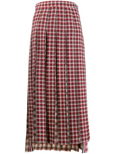 Thom Browne юбка в клетку с полосками RWB