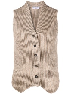 Brunello Cucinelli жилет в рубчик