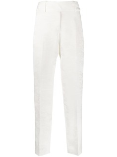 Ermanno Scervino жаккардовые брюки строгого кроя с цветочным узором