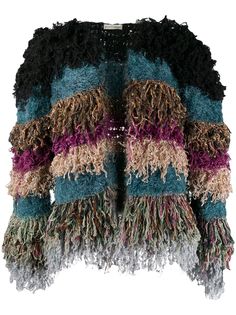 Etro укороченная куртка с отделкой из шерпы