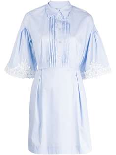 Blumarine кружевное платье в полоску