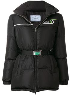 Prada дутая куртка с поясом