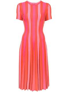 Carolina Herrera плиссированное платье в полоску