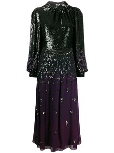Temperley London платье с пайетками и эффектом омбре