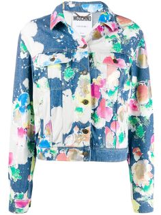 Moschino джинсовая куртка из вареного денима