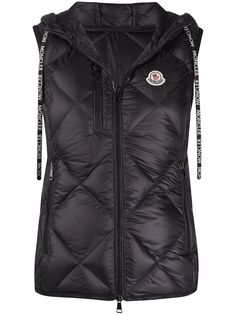 Moncler стеганый жилет с логотипом