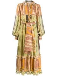 Etro платье макси в полоску