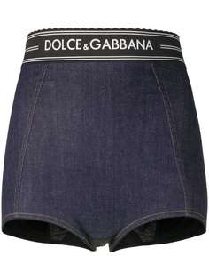 Dolce & Gabbana джинсовые шорты с завышенной талией и логотипом