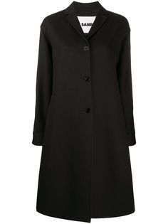 Jil Sander однобортное пальто оверсайз