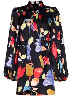 Peter Pilotto платье-рубашка мини с цветочным принтом