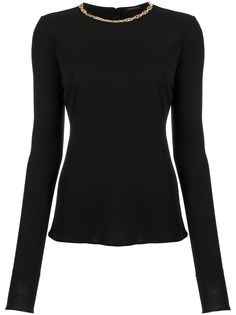 Versace топ Greca с длинными рукавами