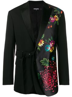 Dsquared2 пиджак асимметричного кроя с принтом