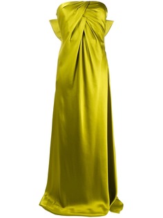 Alberta Ferretti длинное платье с бантом