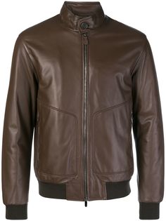 Z Zegna кожаная куртка