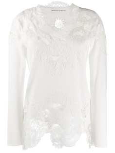 Ermanno Scervino топ с цветочным кружевом