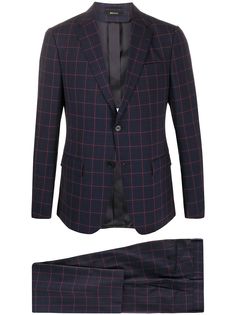 Z Zegna клетчатый костюм-двойка