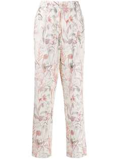 Agnona брюки с цветочным принтом