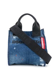 Dsquared2 джинсовая сумка-тоут с эффектом потертости