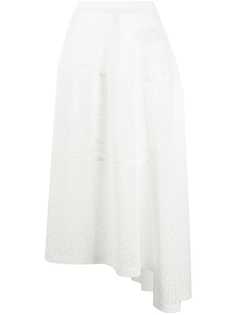 Jil Sander юбка миди асимметричного кроя в технике кроше