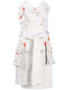 Heron Preston платье-тренч с открытыми плечами