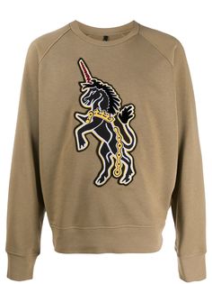 Neil Barrett толстовка Art School Unicorn с нашивкой