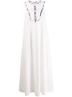 Emilio Pucci платье макси без рукавов с контрастной манишкой