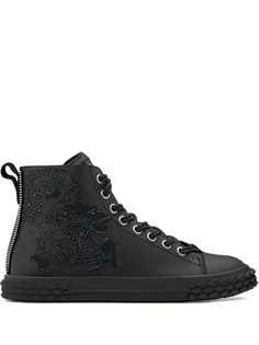 Giuseppe Zanotti высокие кеды с вышивкой