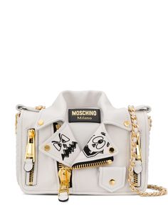 Moschino двухцветная сумка на плечо Biker
