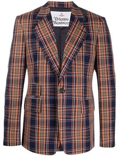 Vivienne Westwood клетчатый пиджак узкого кроя
