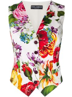 Dolce & Gabbana жилет с цветочным принтом