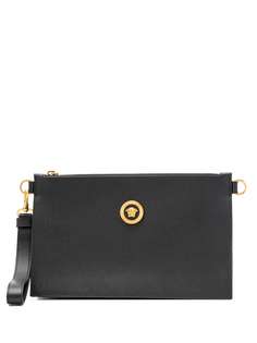 Versace клатч с металлическим логотипом