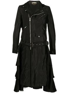 Comme Des Garçons Homme Plus пальто в байкерском стиле с оборками