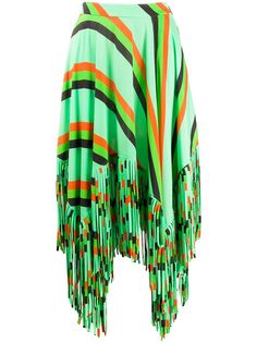 MSGM юбка асимметричного кроя А-силуэта с бахромой