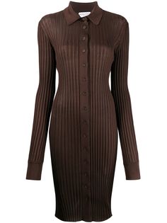 Bottega Veneta платье в рубчик