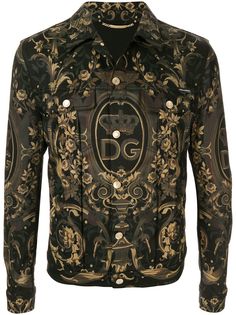 Dolce & Gabbana джинсовая куртка с графичным принтом