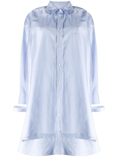 Maison Margiela платье-рубашка с полупрозрачным слоем
