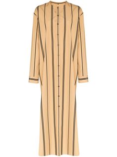 Jil Sander платье-рубашка длины макси в полоску