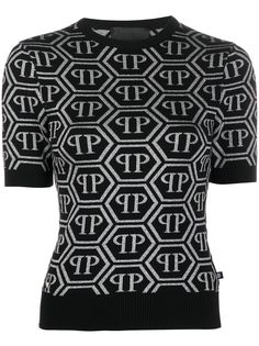 Philipp Plein трикотажный топ с логотипом