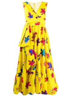 Talbot Runhof платье Boma с цветочным принтом