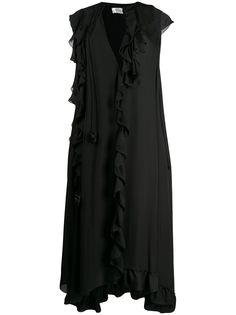 Victoria Beckham платье с кейпом и оборками