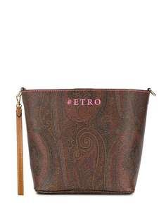 Etro сумка-ведро с принтом пейсли