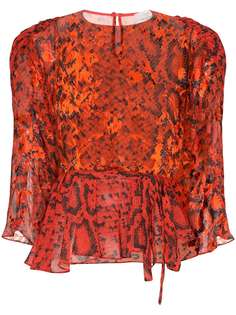 Preen By Thornton Bregazzi блузка Delma со змеиным принтом
